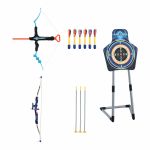 keezi kids bow and arrow set toy archery standing target suction cup arrows Archery set with bow, arrows and target stand