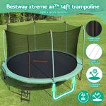 bestway 14ft trampoline kids rebounder safety net enclosure outdoor fitness 4.27m for ages 6+ Bestway 14ft trampoline with safety net enclosure
