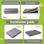 Dog bed installation steps with foam insert