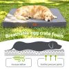 i.pet dog bed xl water resistant egg crate foam orthopedic pet mat grey Golden retriever resting on breathable foam dog bed