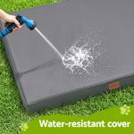 i.pet dog bed xl water resistant egg crate foam orthopedic pet mat grey Hose spraying water onto grey water-resistant cover