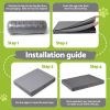 i.pet dog bed xl water resistant egg crate foam orthopedic pet mat grey Dog bed installation steps infographic guide