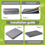 i.pet dog bed xl water resistant egg crate foam orthopedic pet mat grey Dog bed installation steps infographic guide