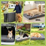 i.pet dog bed xl water resistant egg crate foam orthopedic pet mat grey Portable dog bed for home, car and camping