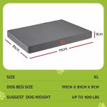 i.pet dog bed xl water resistant egg crate foam orthopedic pet mat grey XL grey dog bed with dimensions displayed