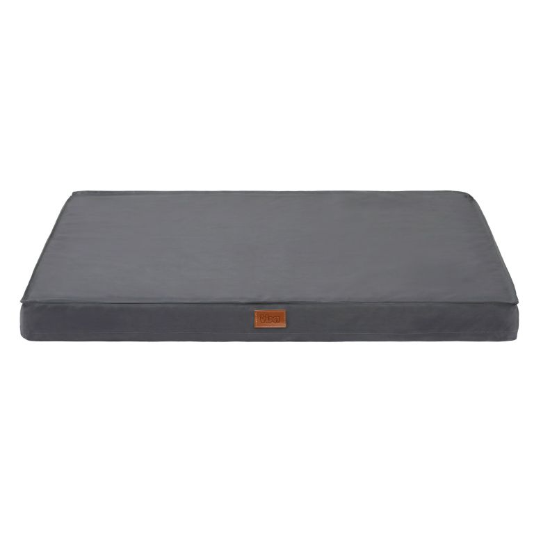 i.pet dog bed xl water resistant egg crate foam orthopedic pet mat grey Grey rectangular dog bed mattress on white background