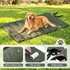 i.pet outdoor dog bed large water resistant washable foldable travel dog mat green Golden retriever on green outdoor dog mat