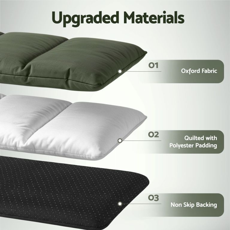i.pet outdoor dog bed large water resistant washable foldable travel dog mat green Layered cushion showing upgraded material construction