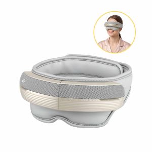Wearable eye massager with woman using device