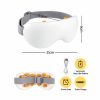 livemor eye massager with cooling & heating | dual hot cold compress goggles with 12 vibrating nodes for migraine relief | wireless bluetooth eye mask with 10min timer & 2400mah battery, white White electric eye massager with adjustable strap