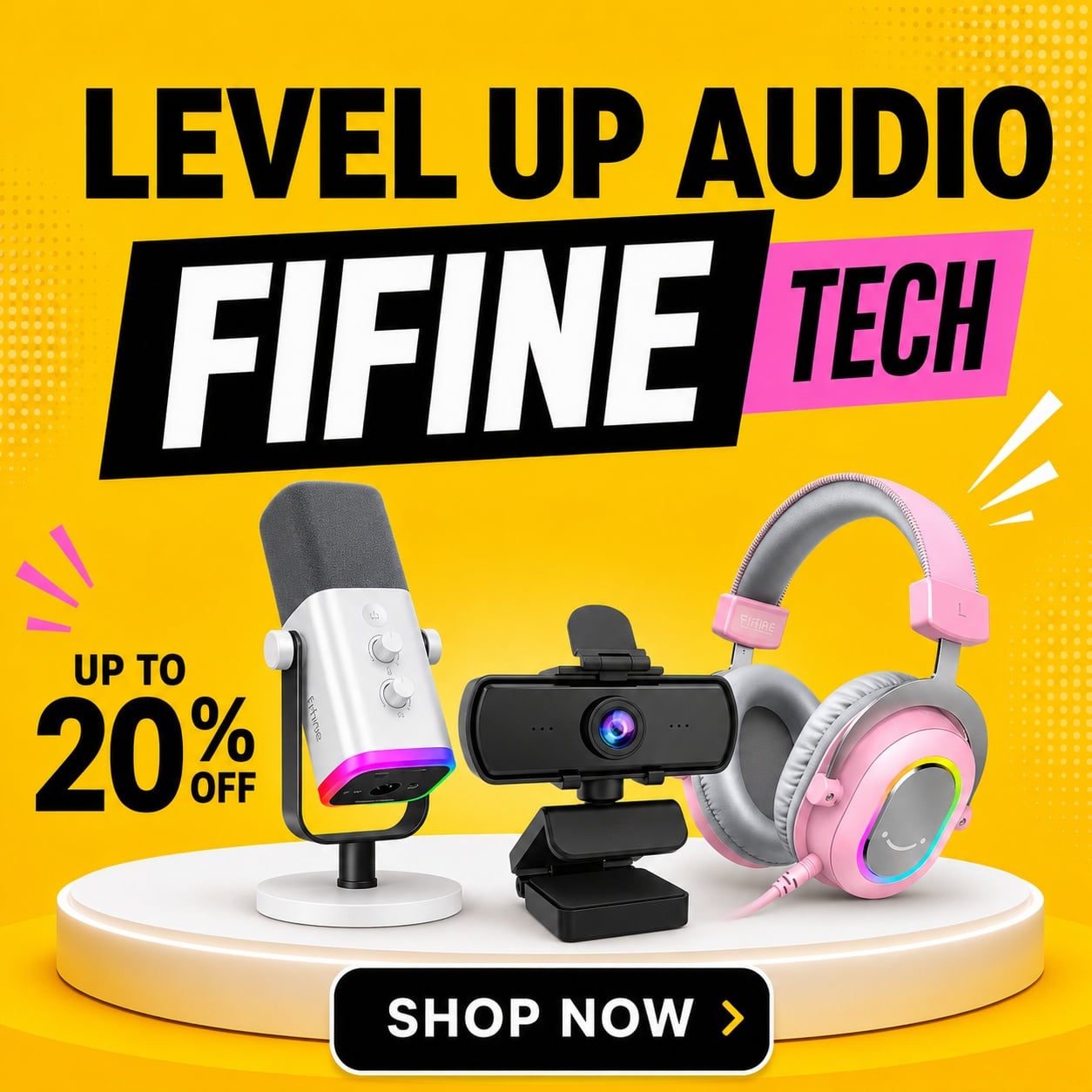 fifine gaming microphones vlogging kouwi