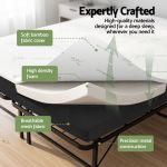 giselle folding bed with mattress double portable foldable guest bed bamboo cover Adjustable wedge pillow with bamboo cover and foam