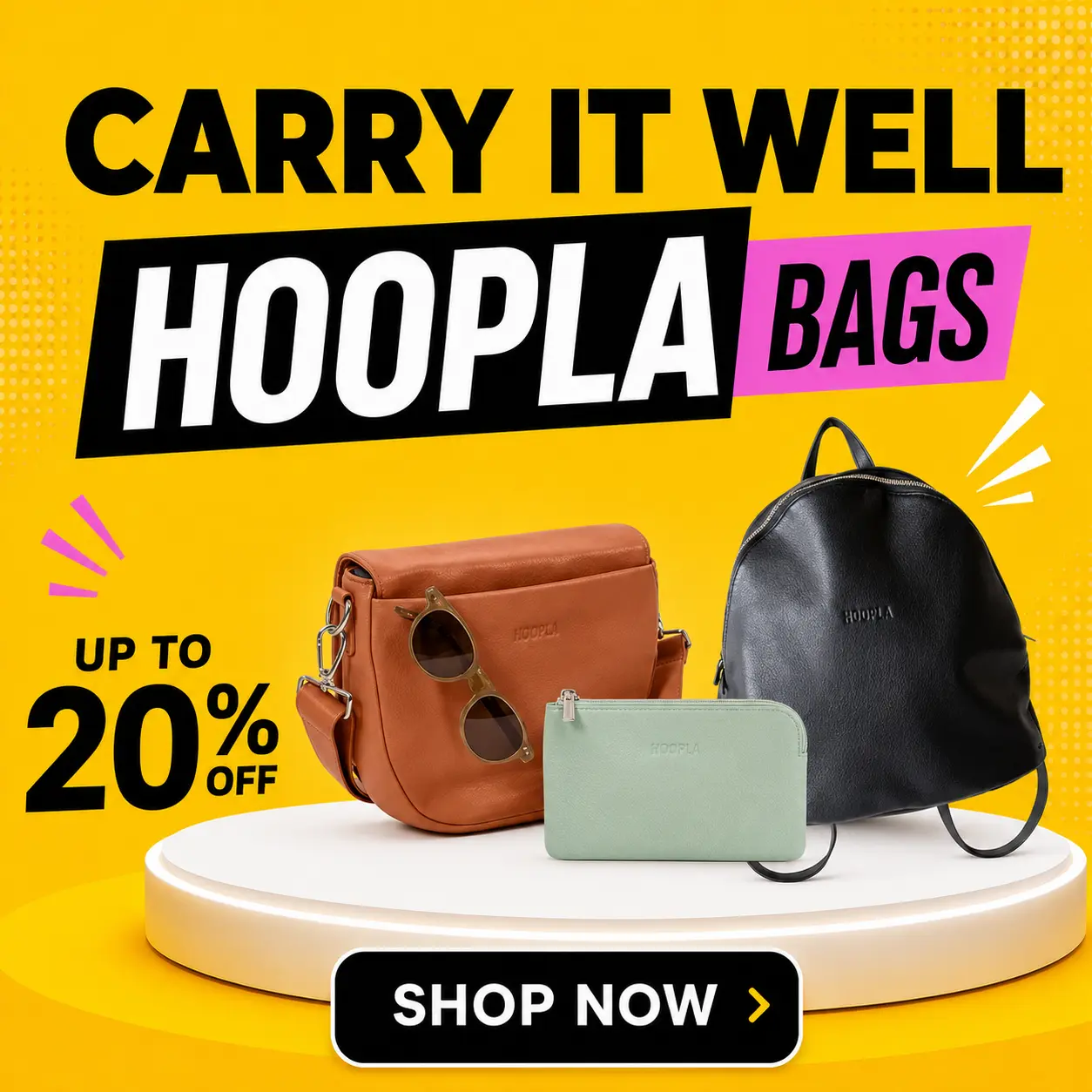 hoopla leather bags australian design