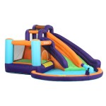 airmyfun inflatable water slide kids jumping trampoline castle double slide Colourful inflatable kids water slide and splash pool