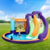airmyfun inflatable water slide kids jumping trampoline castle double slide Kids playing on inflatable backyard water slide