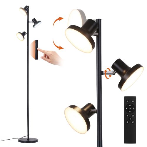 lamp floor 3h led 00.jpg Black three-head adjustable LED floor lamp