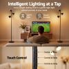 artiss led tree floor lamp, 36w modern dimmable standing lamp with remote & touch control, 4 color temperatures, 3 rotatable led light floor lamps for living room, bedroom, office Smart floor lamps with touch and remote control