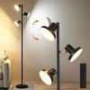artiss led tree floor lamp, 36w modern dimmable standing lamp with remote & touch control, 4 color temperatures, 3 rotatable led light floor lamps for living room, bedroom, office Adjustable three-head floor lamp with remote control