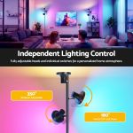 Adjustable RGB floor lamp in modern living room