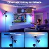 Living room with colourful galaxy ambient lighting