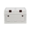 Large plastic storage box with dual lids