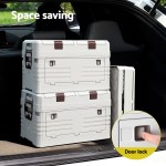 gardeon 40l outdoor storage box foldable camping collapsible bins organizer Stackable foldable storage boxes in car boot