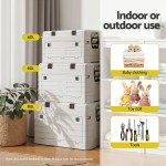 gardeon 40l outdoor storage box foldable camping collapsible bins organizer Stackable storage boxes in multiple sizes indoors