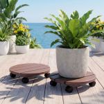 pc hdpe wheel 2ro br 00.jpg Potted plants on wheeled stands overlooking ocean