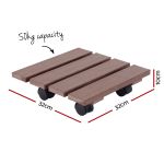 Wooden plant trolley with wheels, 50kg capacity