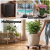 gardeon 2pc plant carts hdpe plant caddy with lockable wheels rolling brown Multipurpose wheeled plant and appliance caddy