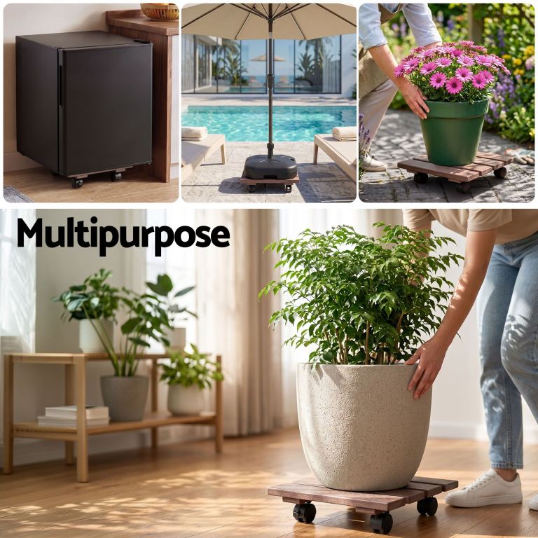 Multipurpose wheeled plant and appliance caddy