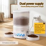 i.pet 5l automatic pet feeder dual bowl smart dispenser app control cats dogs Automatic pet feeder with dual power supply