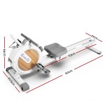 Everfit rowing machine with labelled dimensions