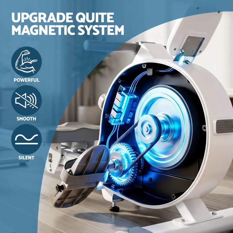 Exercise bike magnetic resistance system close-up