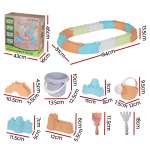 Children’s beach toy set with sand moulds