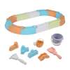 keezi kids sandpit set beach toys sand box outdoor backyard play area Pastel sandcastle moulds and circular sandbox wall set