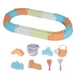 Pastel sandpit track with beach toy set