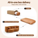 artiss folding sofa bed floor couch 2 in 1 convertible futon loveseat orange Sofa in a box unboxing setup guide