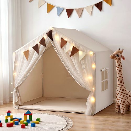 tent play 147cm wh 00.jpg Children’s indoor play tent with fairy lights