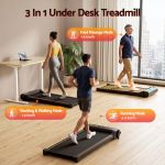 3-in-1 under desk treadmill with multiple modes