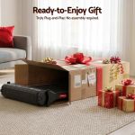 Large wrapped plug-and-play gift box indoors