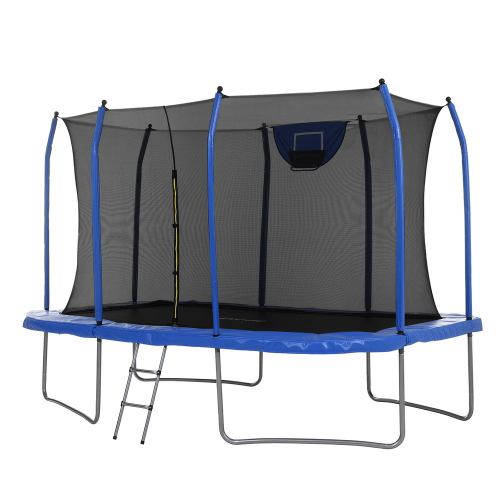 trampo c 8x12ft bl ab 202508141542 00.jpg Rectangular trampoline with safety net and ladder