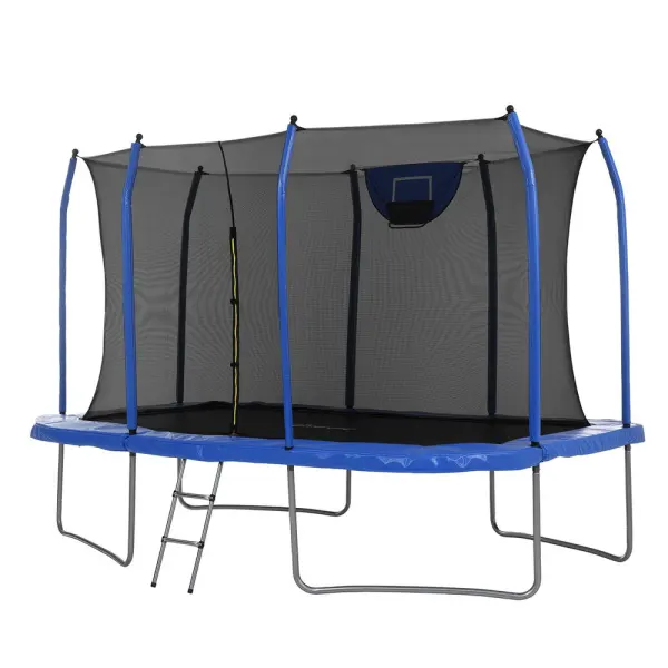 trampo c 8x12ft bl ab 202508141542 00.jpg Rectangular trampoline with safety net and ladder