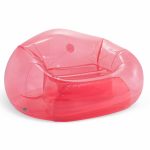 v1032 ixbeanpink 66501 202508200936 00.jpg Translucent pink inflatable armchair on white background