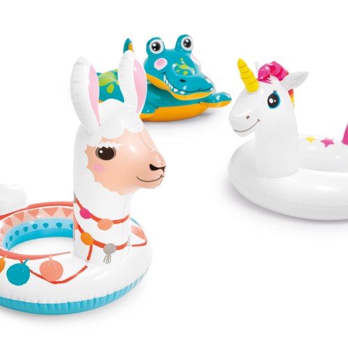 v1032 ixbiganimalring 58221 202508200921 00.jpg Inflatable llama, unicorn and crocodile pool floats
