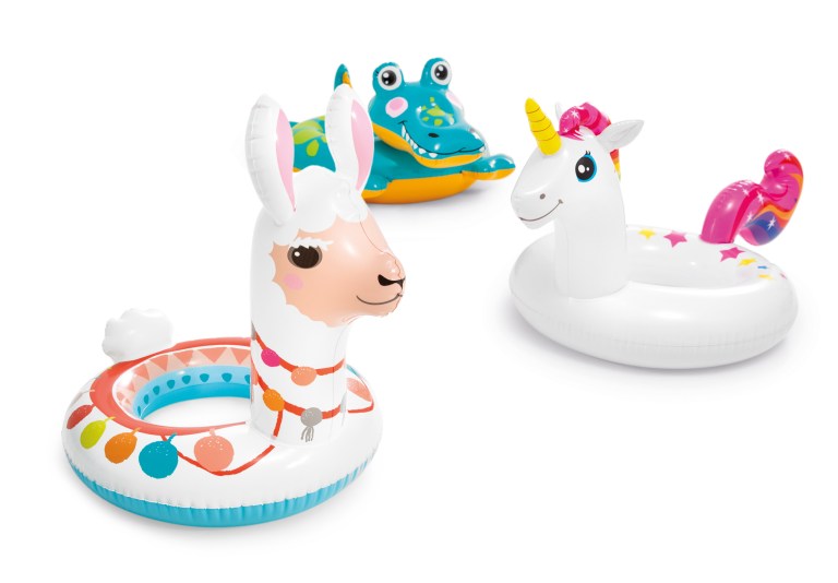 v1032 ixbiganimalring 58221 202508200921 00.jpg Inflatable llama, unicorn and crocodile pool floats