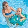 intex big animal rings 58221 Mother and son in pool with frog float