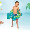 intex big animal rings 58221 Child with crocodile float and smiling woman