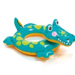 intex big animal rings 58221 Teal inflatable crocodile pool float with cartoon face