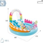Inflatable kids splash pool with rainbow arch